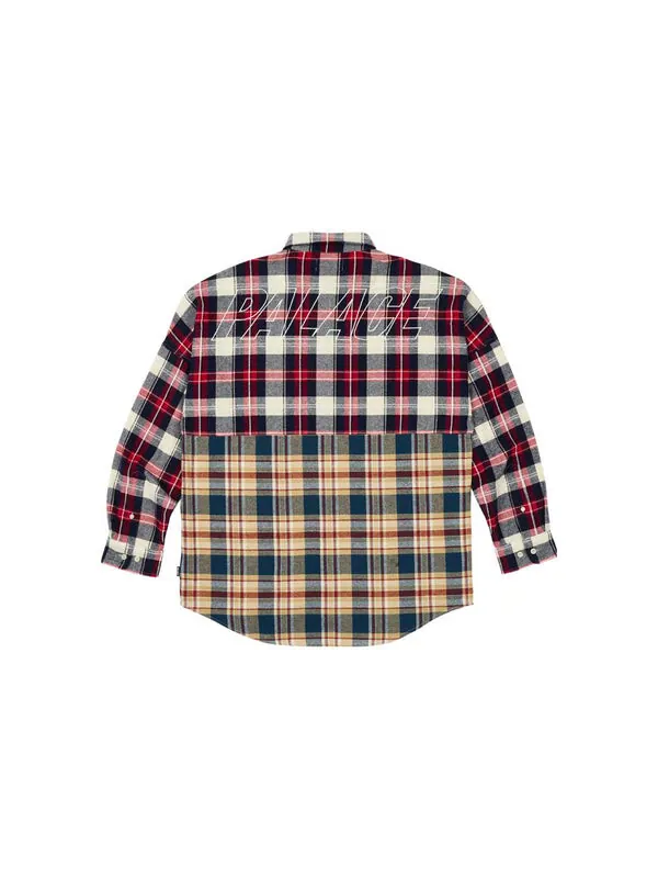 Рубашка checkmate drop shoulder shirt 'red' Palace — изображение 2 из 2, красный/зеленый