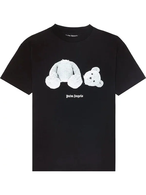 Футболка ice bear tee 'black white' Palm Angels — изображение 1 из 4, черный/белый