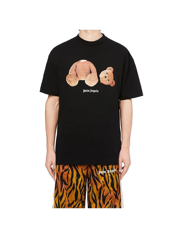 Футболка bear short-sleeve tee men black Palm Angels — изображение 3 из 4, черный
