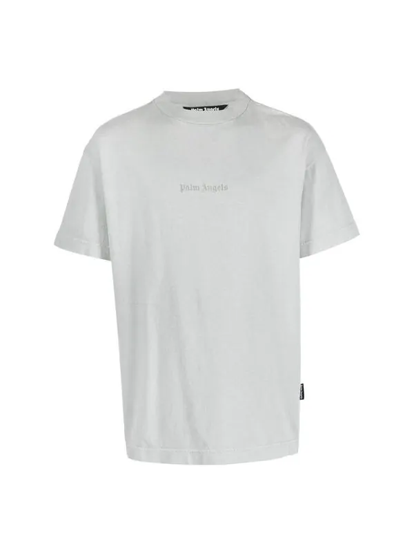 Футболка reverse logo t-shirt 'light grey' Palm Angels — изображение 1 из 4, светлый серый