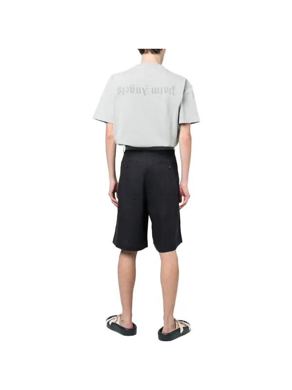 Футболка reverse logo t-shirt 'light grey' Palm Angels — изображение 3 из 4, светлый серый