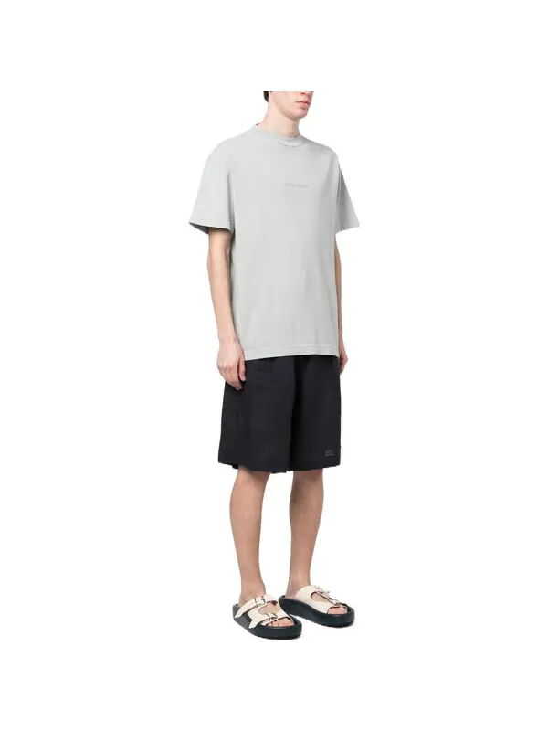 Футболка reverse logo t-shirt 'light grey' Palm Angels — изображение 4 из 4, светлый серый