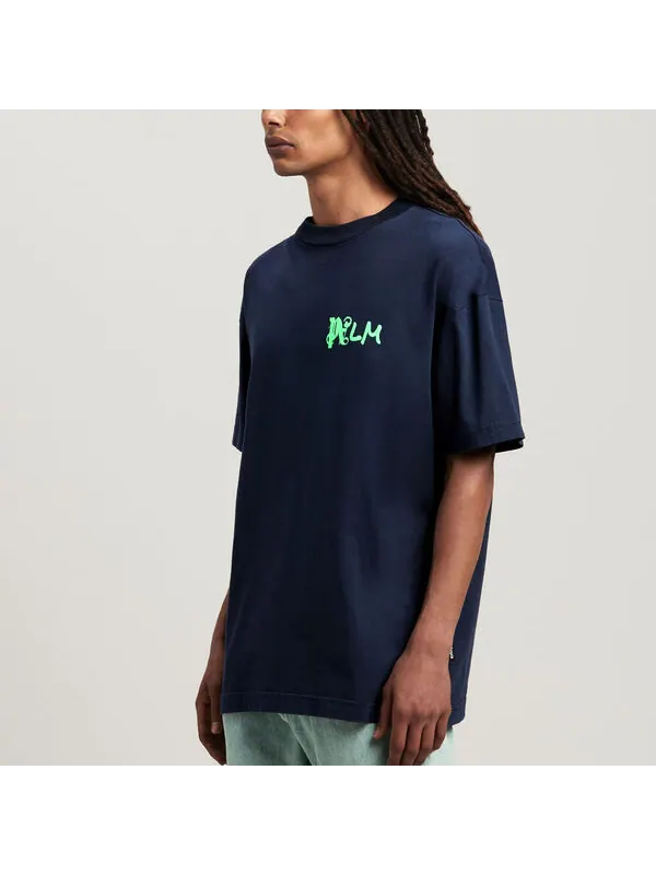 Футболка i am lost t-shirt 'navy blue' Palm Angels — изображение 4 из 4, темно-синий