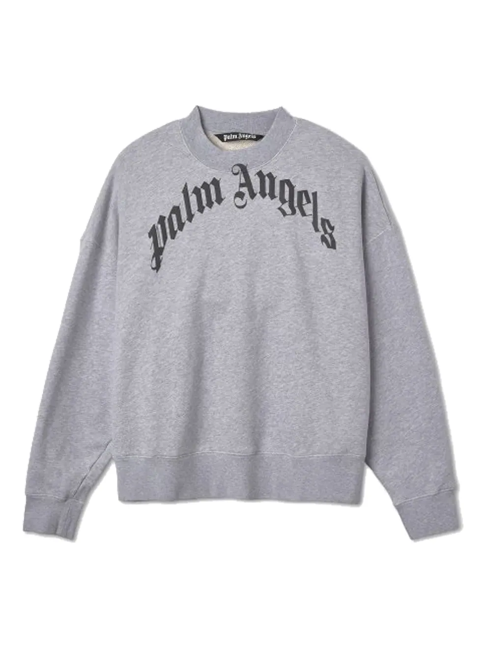 Футболка Palm Angels с изогнутым логотипом — изображение 1 из 1, серый/черный