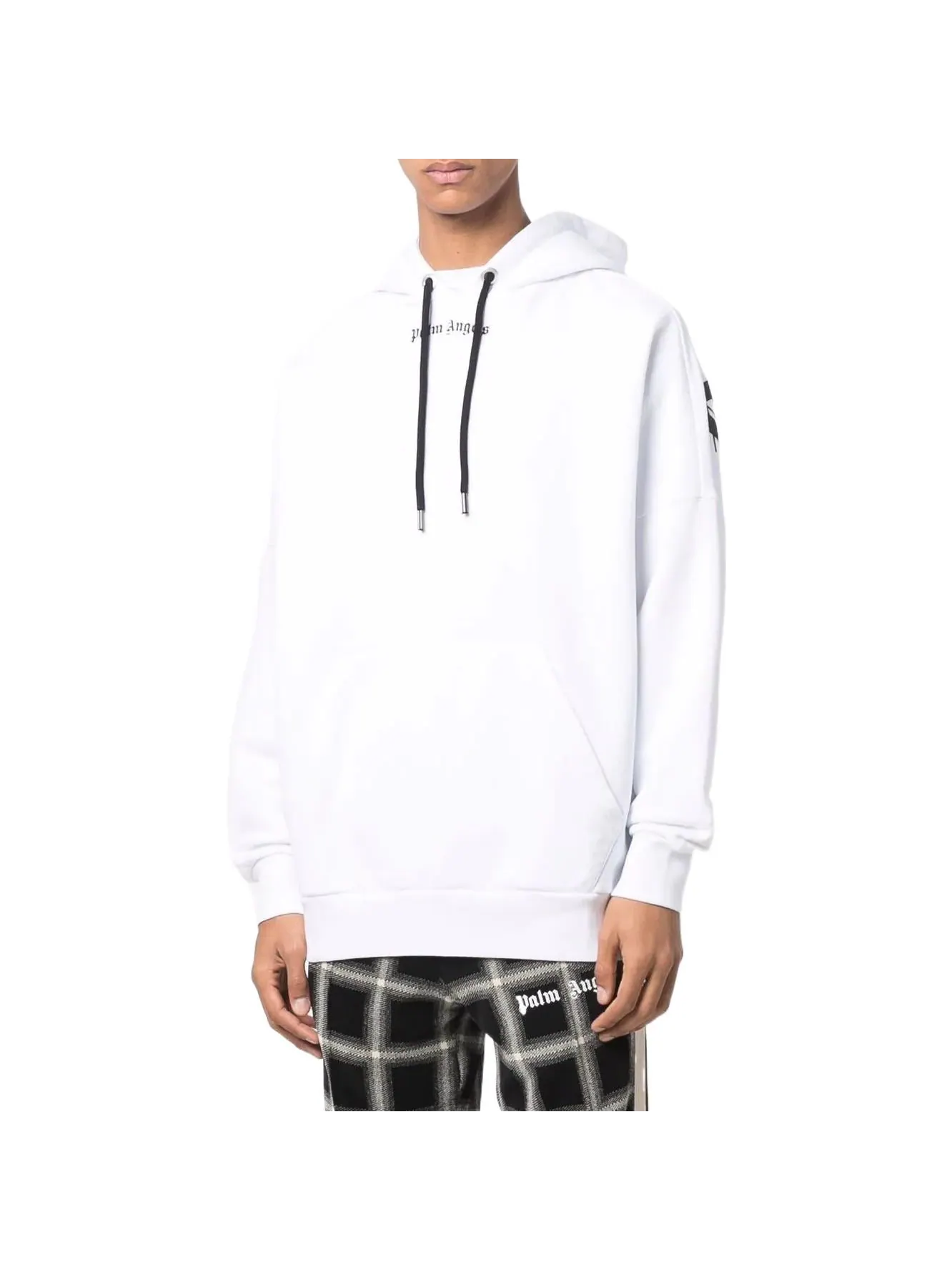 Худи Palm Angels Classic Logo Over Hoodie 'White' — изображение 2 из 4, белый