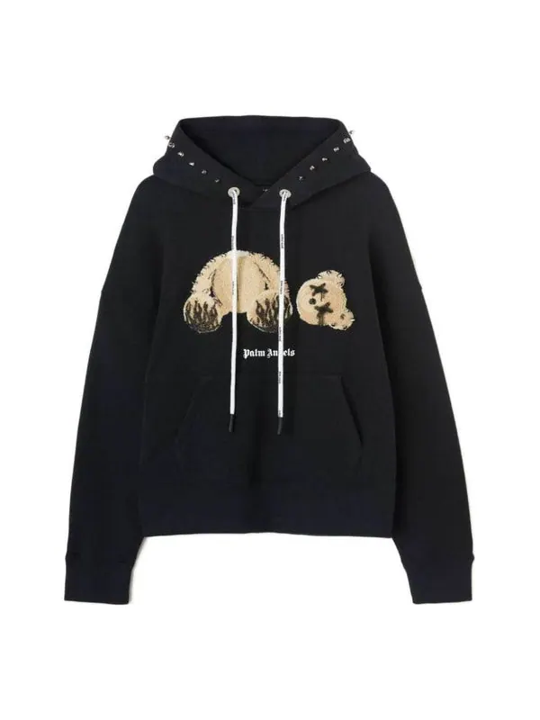 Толстовка fw22 punk bear hoodie 'black brown' Palm Angels — изображение 1 из 3, черный/коричневый