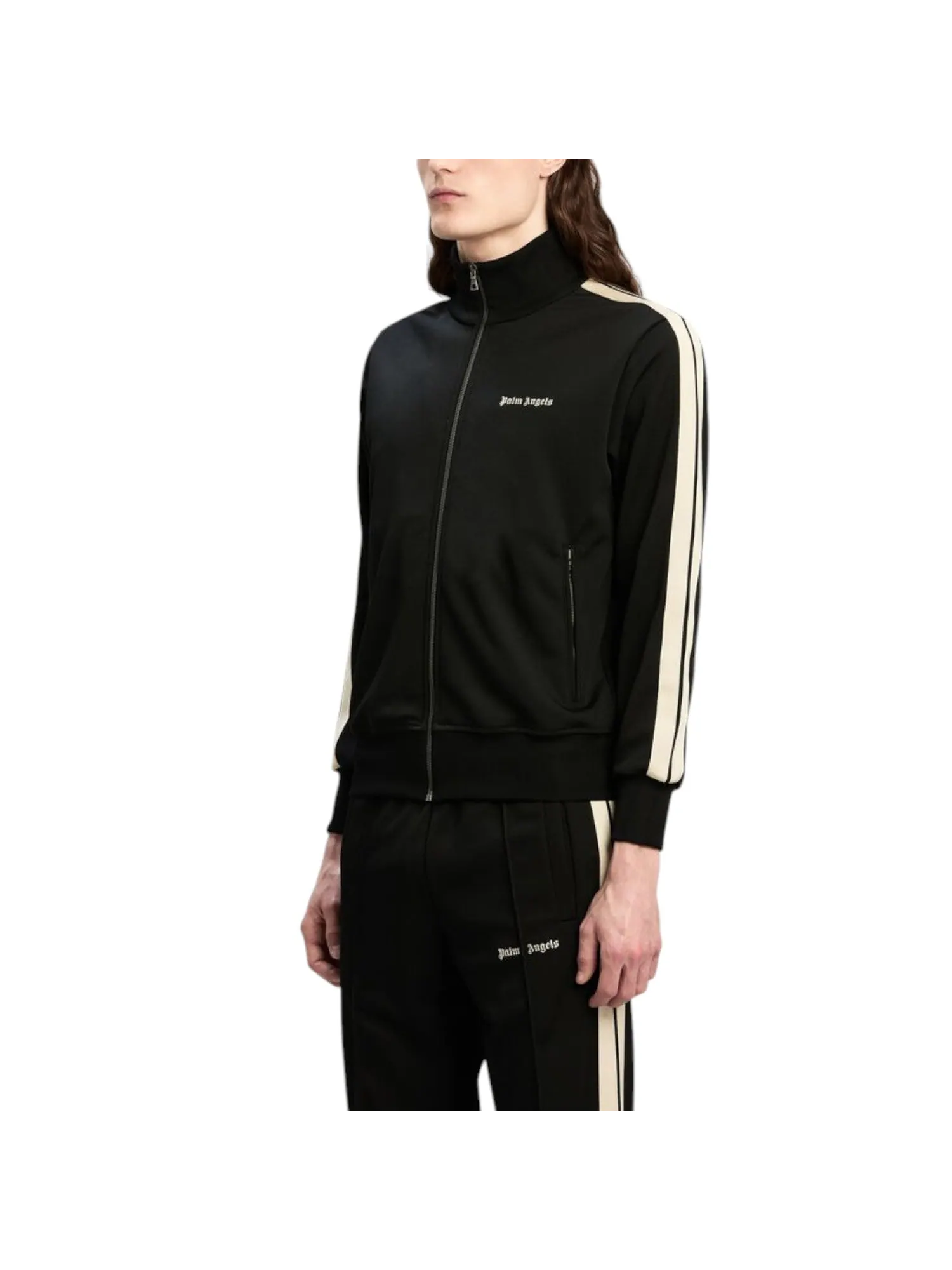 Спортивная куртка Palm Angels Classic Logo Track Jacket — изображение 2 из 3, черный/белый