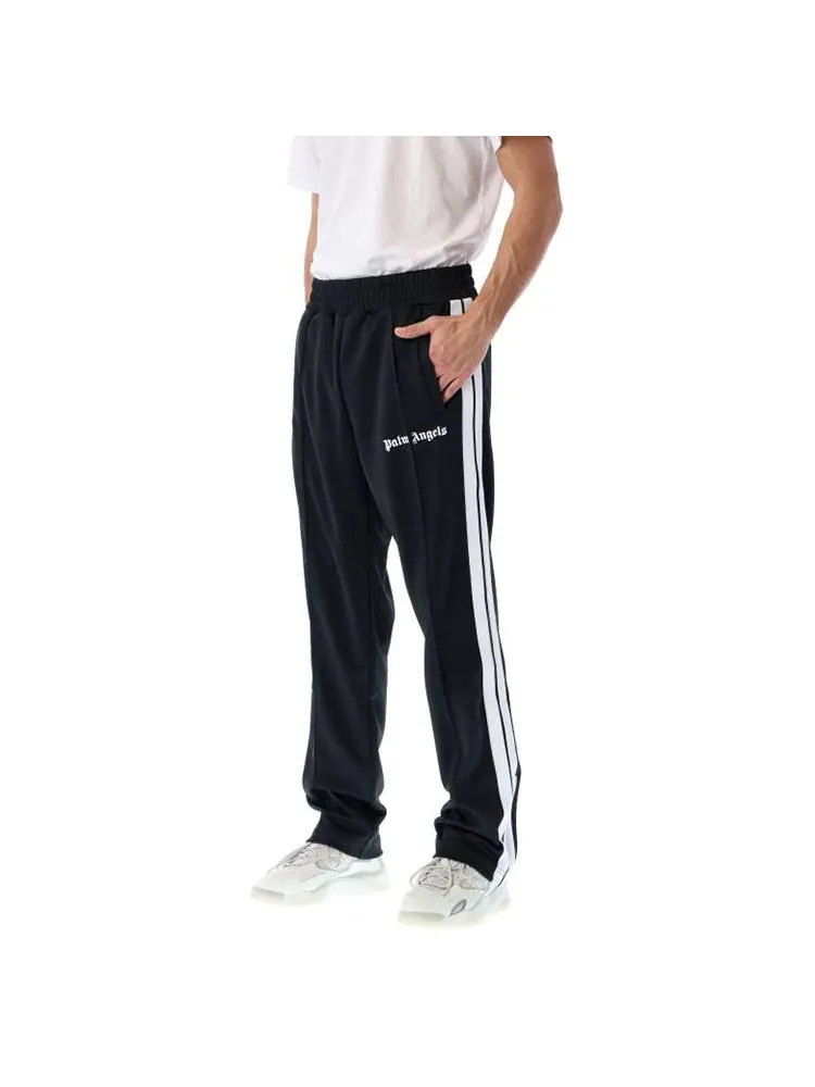 Спортивные брюки Palm Angels SS22 Classic Track Pants 'Black White' — изображение 3 из 4, черный