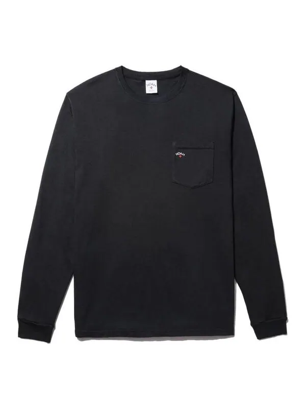 Футболка classic long sleeve pocket t-shirt 'black' pt2 Noah — изображение 1 из 1, черный