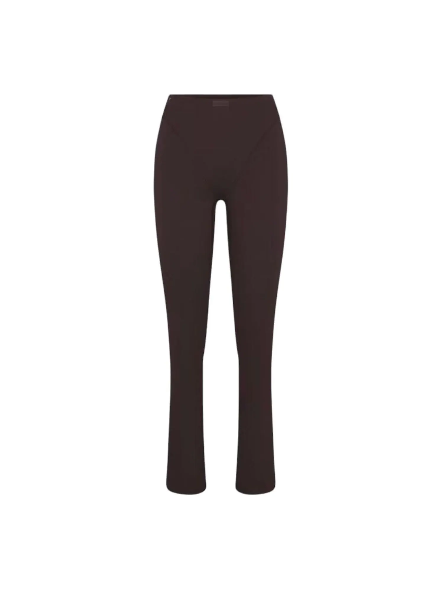 (WMNS) Nike x SKIMS Матовые прямые леггинсы с высокой талией и V-образным вырезом, цвет «Темно-сепия» — изображение 1 из 4