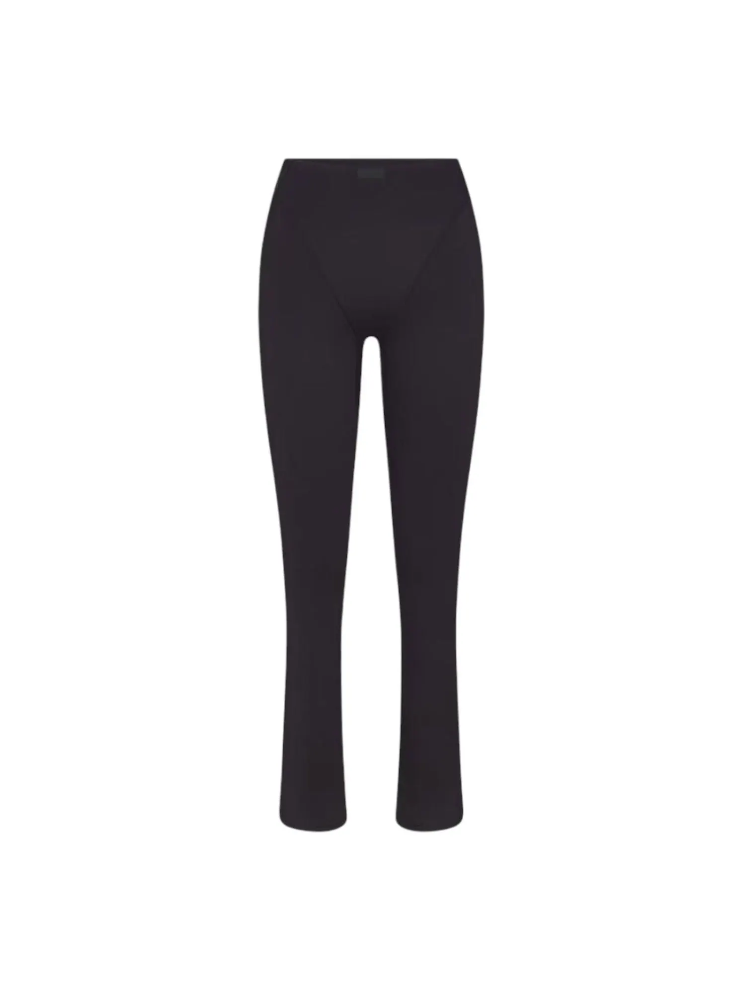 (WMNS) Nike x SKIMS Матовые прямые леггинсы с высокой талией и V-образным вырезом, цвет «Обсидиан» — изображение 1 из 3