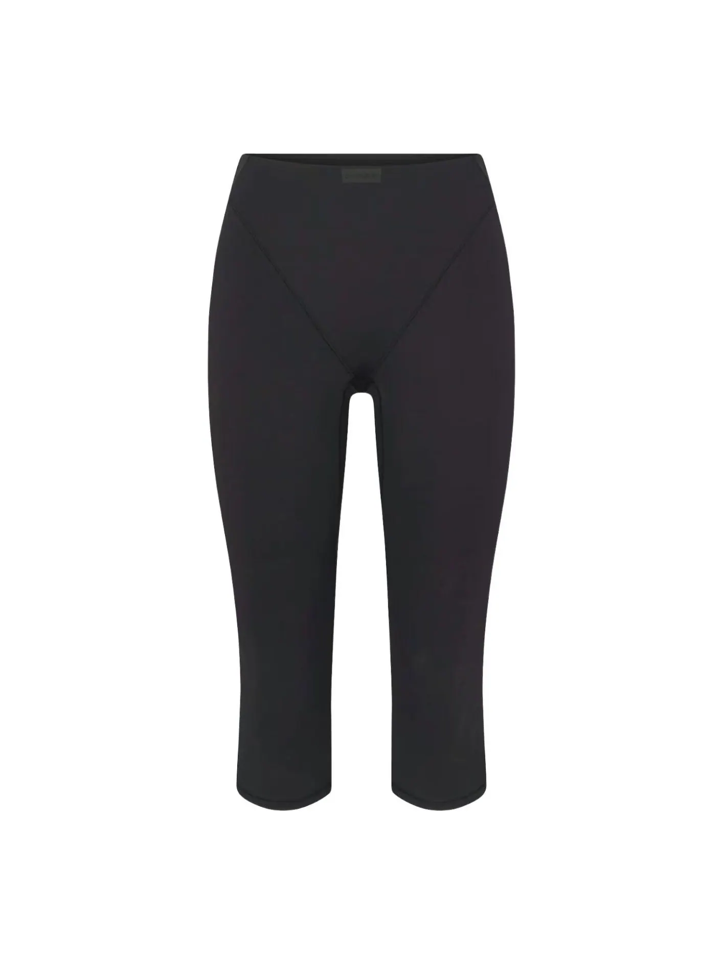 (WMNS) Nike x SKIMS Матовые укороченные леггинсы с V-образным вырезом, 43 см, цвет «Обсидиан» — изображение 1 из 3