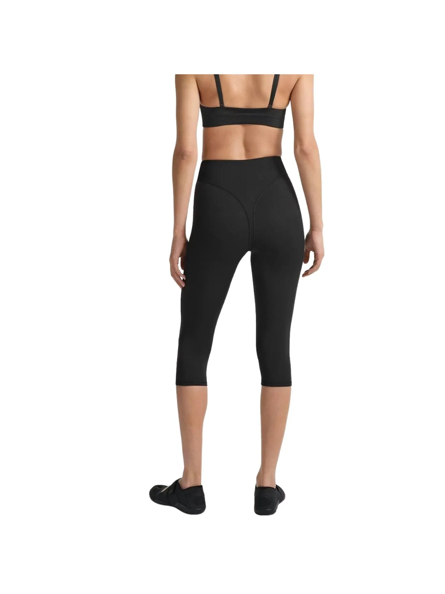 (WMNS) Nike x SKIMS Матовые укороченные леггинсы с V-образным вырезом, 43 см, цвет «Обсидиан» — изображение 3 из 3