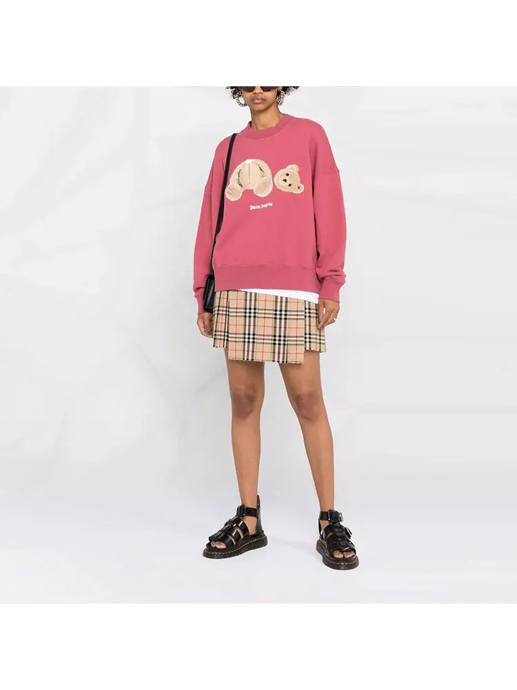 Свитер (WMNS) Palm Angels Teddy Bear Sweatshirt 'Punch Pink' — изображение 3 из 3, розовый
