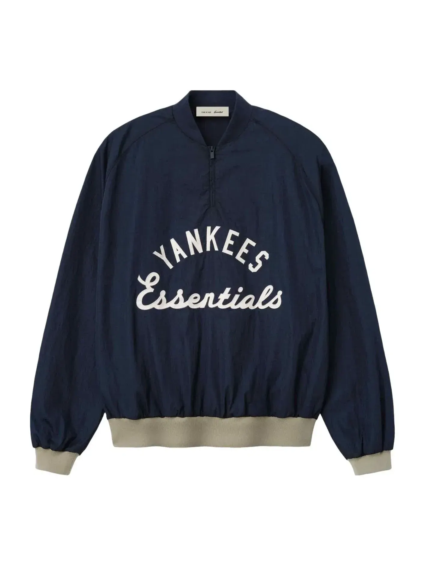 Пуловер Fear of God Essentials x Yankees с половинной молнией — изображение 1 из 2, черный