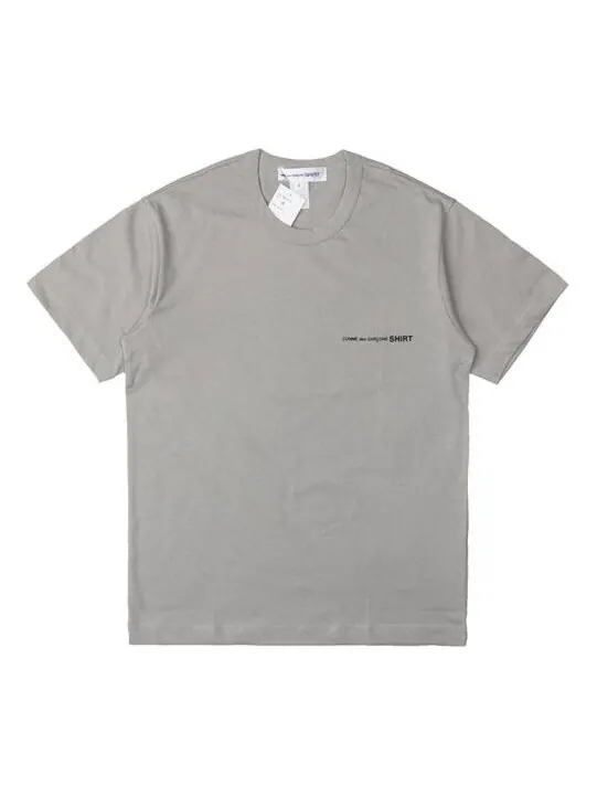 Футболка little logo applique cotton short-sleeve tee 'grey' Comme Des Garcons — изображение 1 из 4, серый