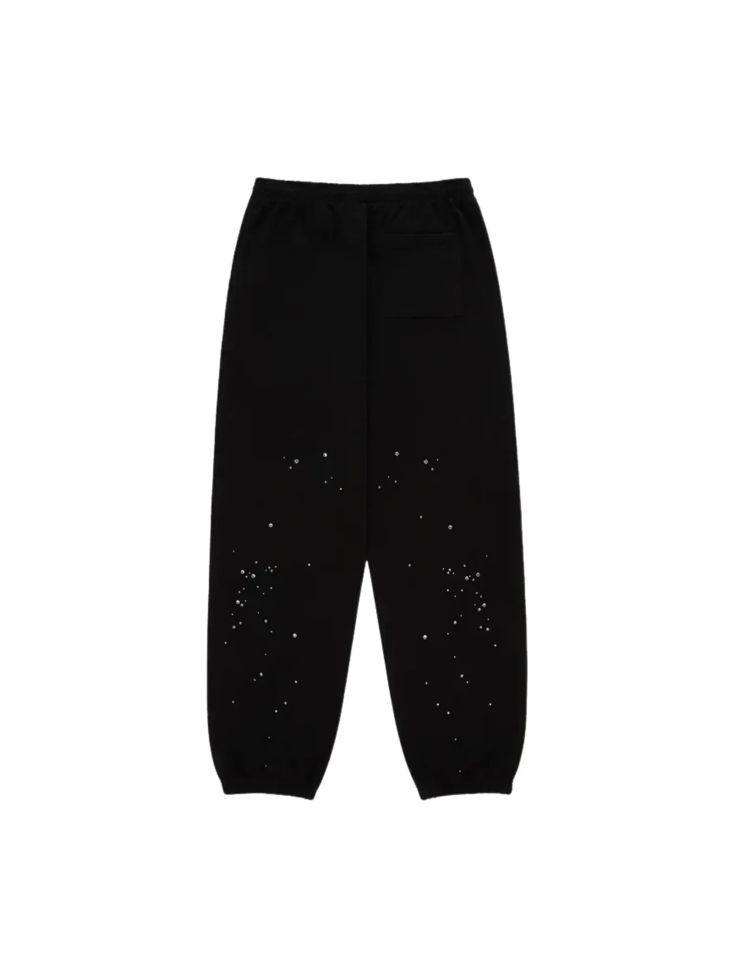 Спортивные штаны Sp5der из шелка со стразами, черные, SB024FW25BLK — изображение 2 из 2, черный