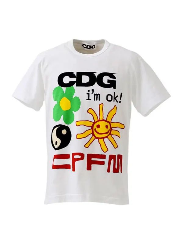 Футболка x cactus plant flea market i'm okay t-shirt 'white' Comme Des Garcons — изображение 1 из 1, белый