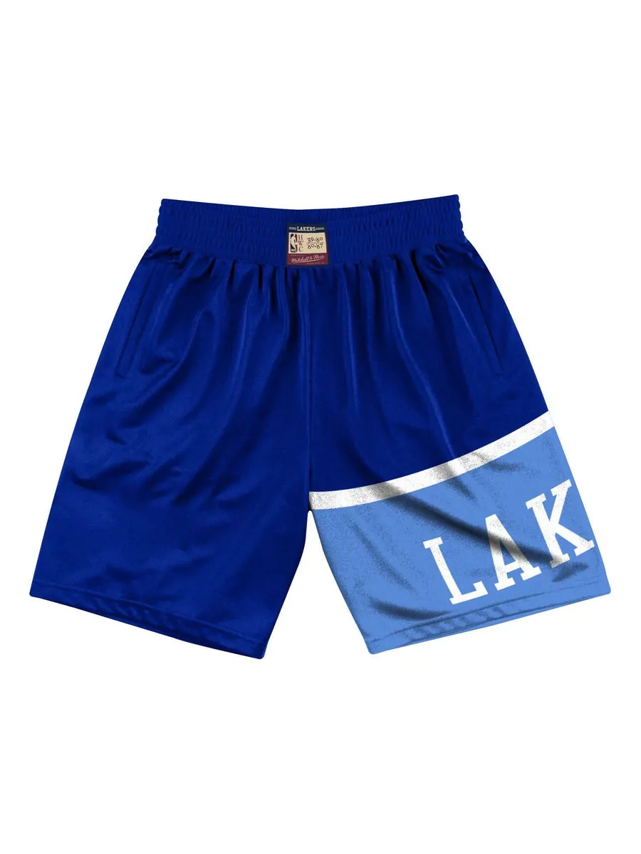 Спортивные шорты Mitchell & Ness Los Angeles Lakers 1959-60 Team Heritage Shorts 'Navy Blue' — изображение 1 из 2