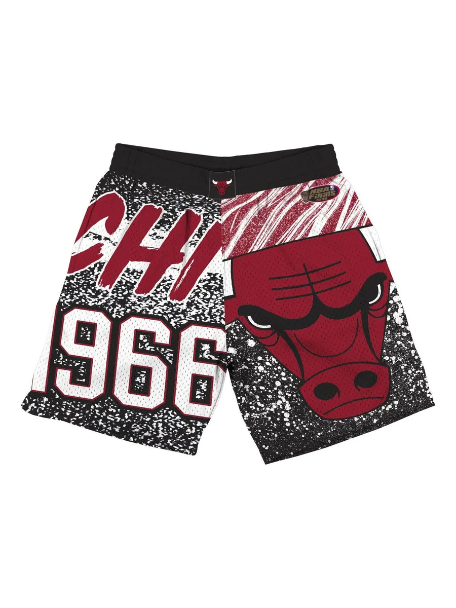 Спортивные шорты Mitchell & Ness x NBA Jumbotron Sublimated Shorts 'Chicago Bulls' — изображение 1 из 2, серый