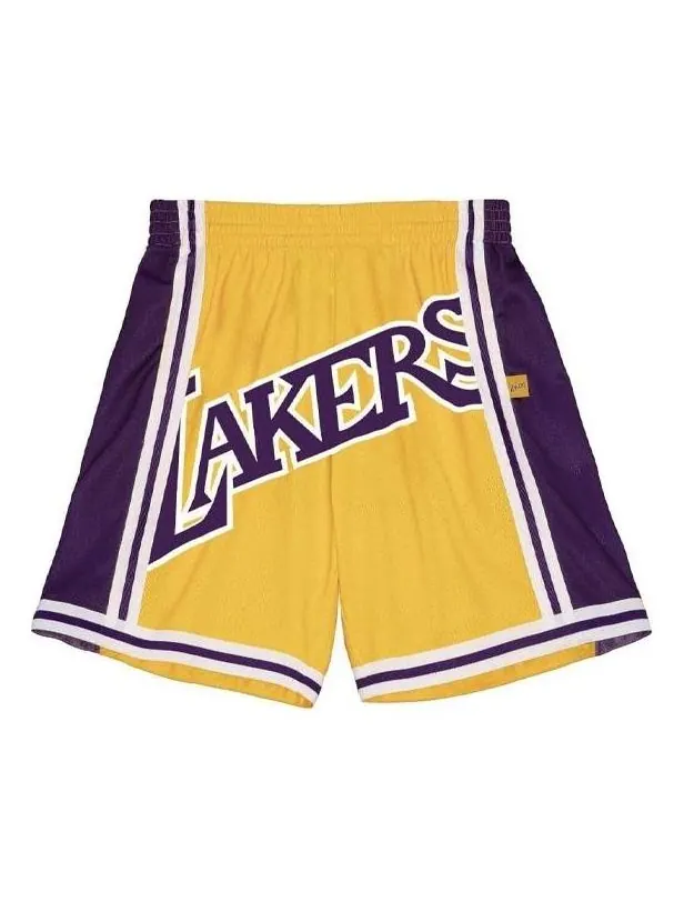Спортивные шорты Mitchell & Ness x NBA Big Face 2.0 Shorts 'Los Angeles Lakers' — изображение 1 из 4, желтый