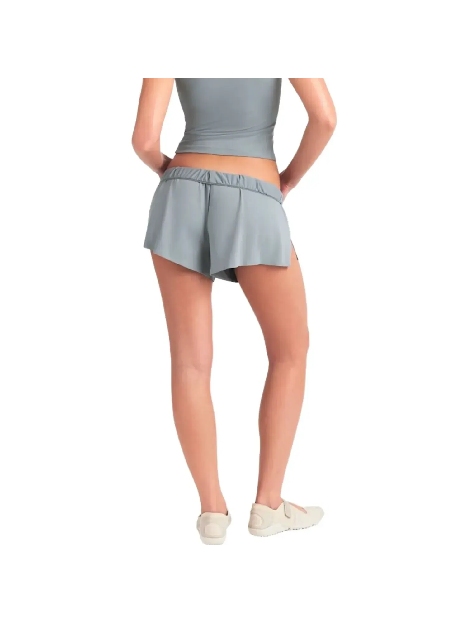 Шорты (WMNS) Nike x SKIMS Airy Mini Shorts 'Washed Pacific' — изображение 4 из 4, синий