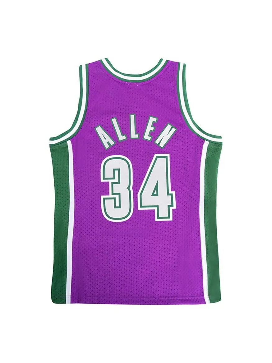 Джерси Mitchell & Ness x NBA Milwaukee Bucks 2001-02 Swingman Jersey 'Ray Allen 34' — изображение 2 из 2, фиолетовый