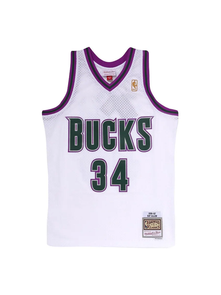 Джерси Mitchell & Ness NBA Swingman Jersey 'Milwaukee Bucks - Ray Allen 1996-97' — изображение 1 из 2, белый