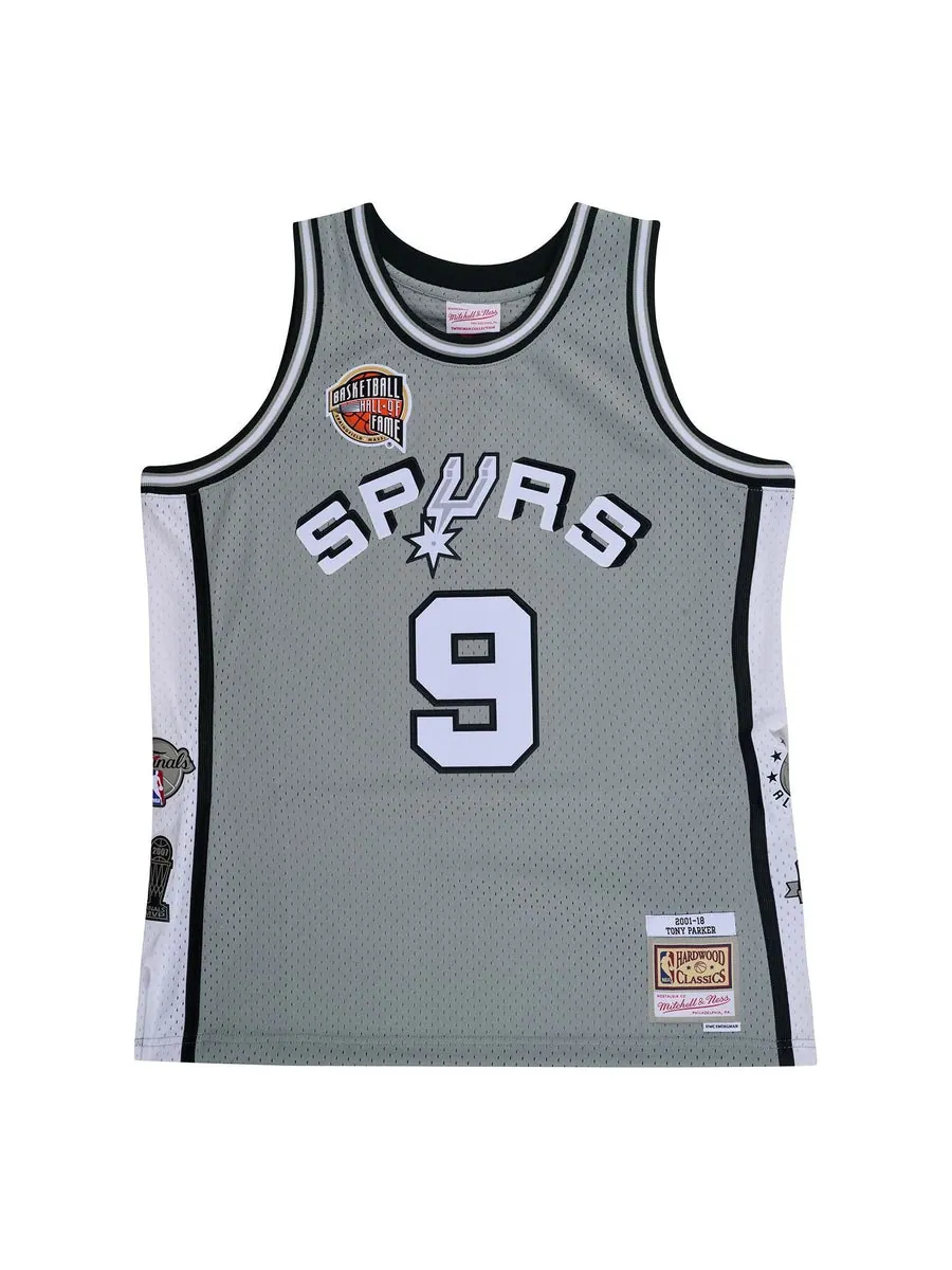 Джерси Mitchell & Ness x NBA San Antonio Spurs Hall Of Fame Swingman Jersey 'Tony Parker 9' — изображение 1 из 2, серый