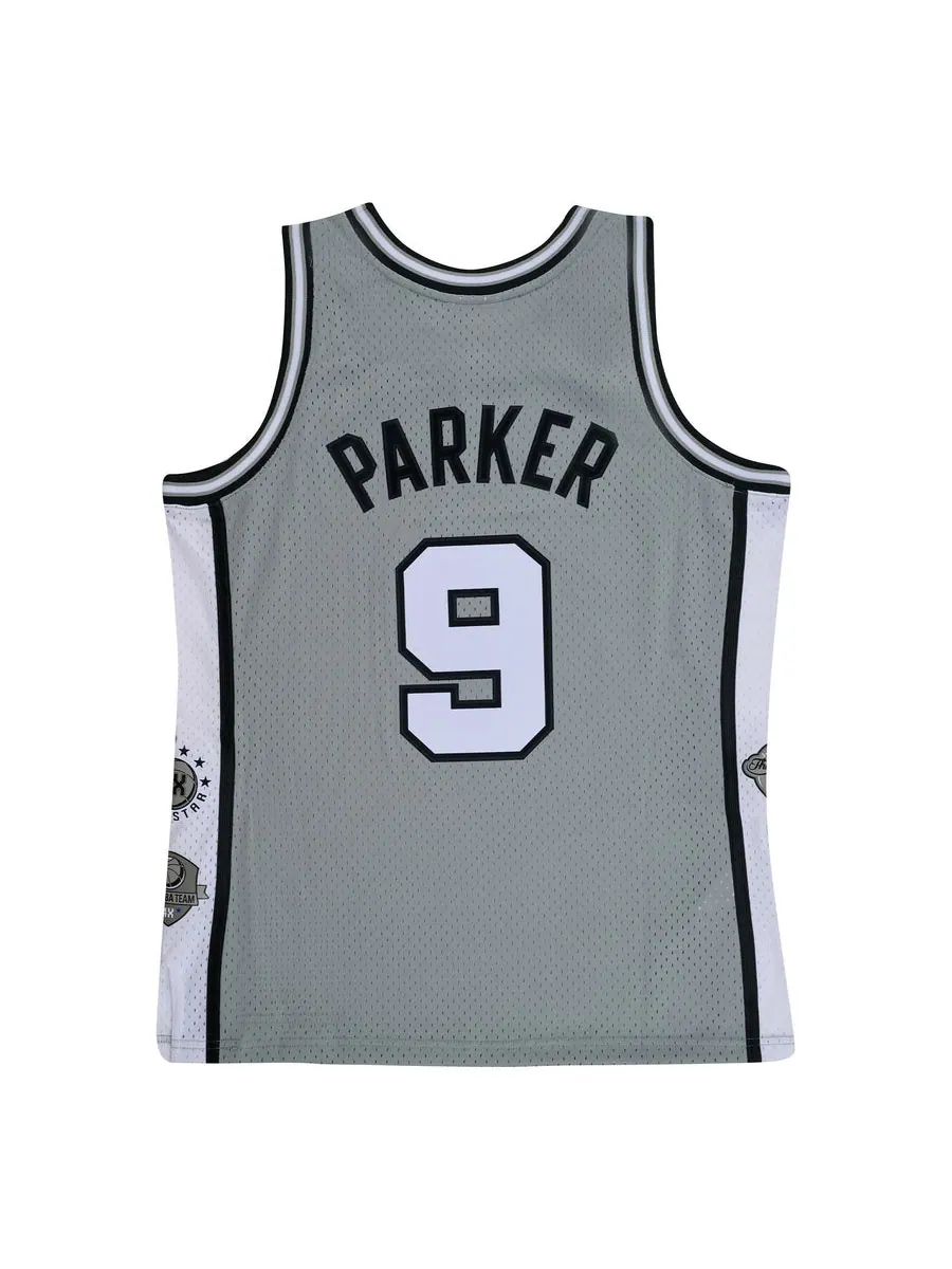 Джерси Mitchell & Ness x NBA San Antonio Spurs Hall Of Fame Swingman Jersey 'Tony Parker 9' — изображение 2 из 2, серый
