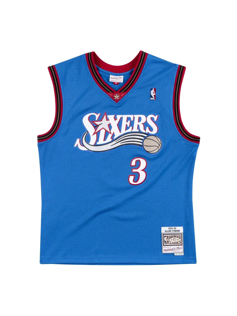 Джерси Mitchell & Ness x NBA Philadelphia 76ers 1999-2000 Swingman Jersey 'Allen Iverson 3' — изображение 1 из 3, синий