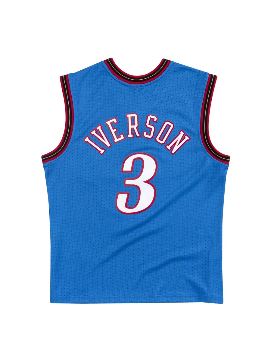 Джерси Mitchell & Ness x NBA Philadelphia 76ers 1999-2000 Swingman Jersey 'Allen Iverson 3' — изображение 2 из 3, синий