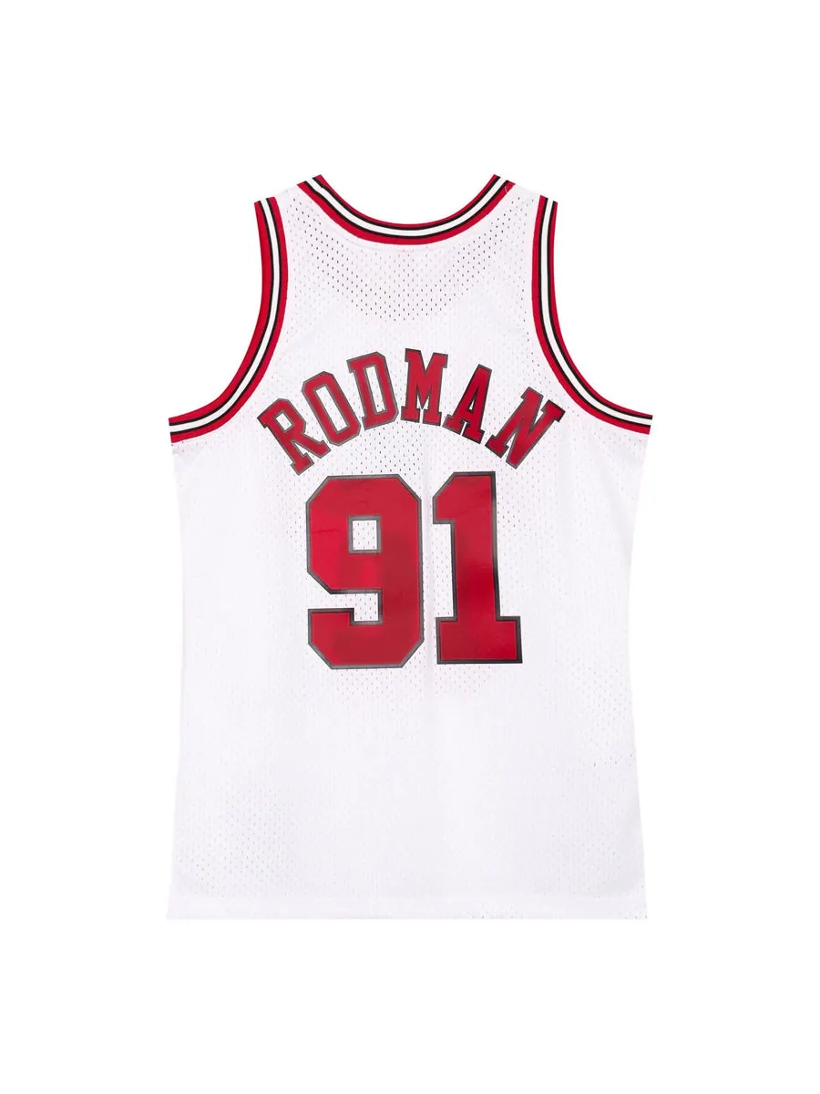 Джерси Mitchell & Ness x NBA Chicago Bulls 1997-98 Swingman Jersey 'Dennis Rodman 91' — изображение 2 из 3, белый
