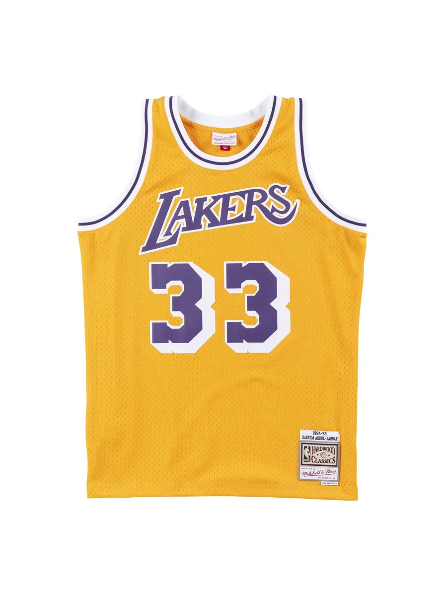 Джерси Mitchell & Ness x NBA Los Angeles Lakers 1984-85 Swingman Jersey 'Kareem Abdul-Jabbar 33' — изображение 1 из 3, желтый