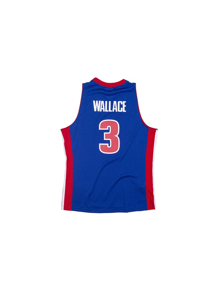Джерси Mitchell & Ness NBA Swingman Jersey Detroit Pistons 2003-04 Ben Wallace 'Blue Red' — изображение 2 из 2, синий