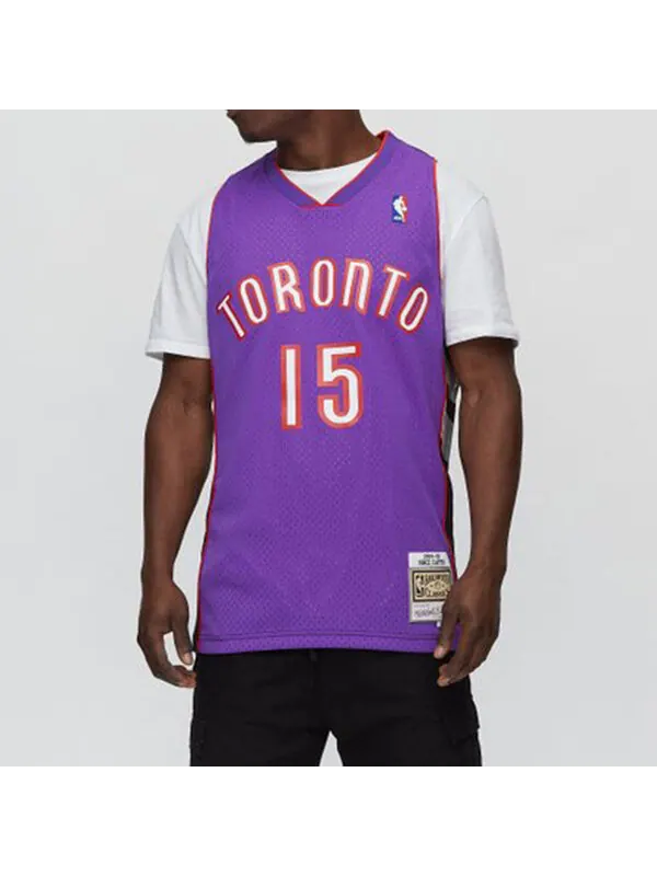 Майка Mitchell & Ness NBA SW 1999-00 15 'Purple Black' — изображение 3 из 4, фиолетовый/черный