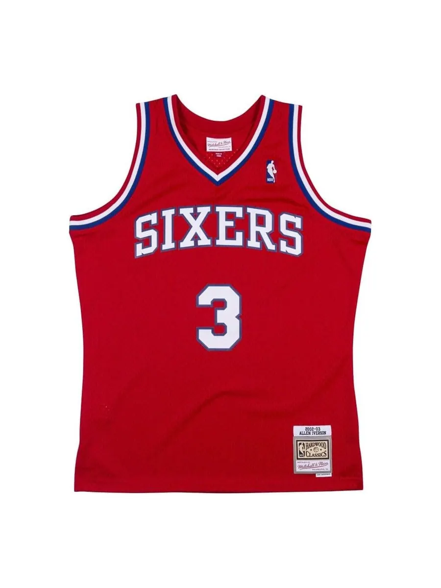 Джерси Mitchell & Ness x NBA Philadelphia 76ers2002-03 Swingman Jersey 'Allen Iverson' — изображение 1 из 3, красный