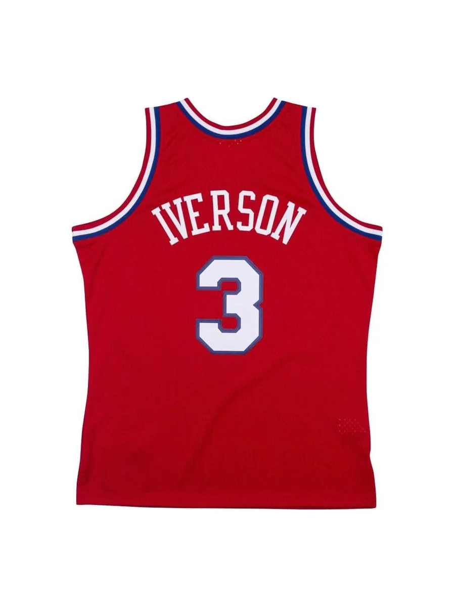 Джерси Mitchell & Ness x NBA Philadelphia 76ers2002-03 Swingman Jersey 'Allen Iverson' — изображение 2 из 3, красный