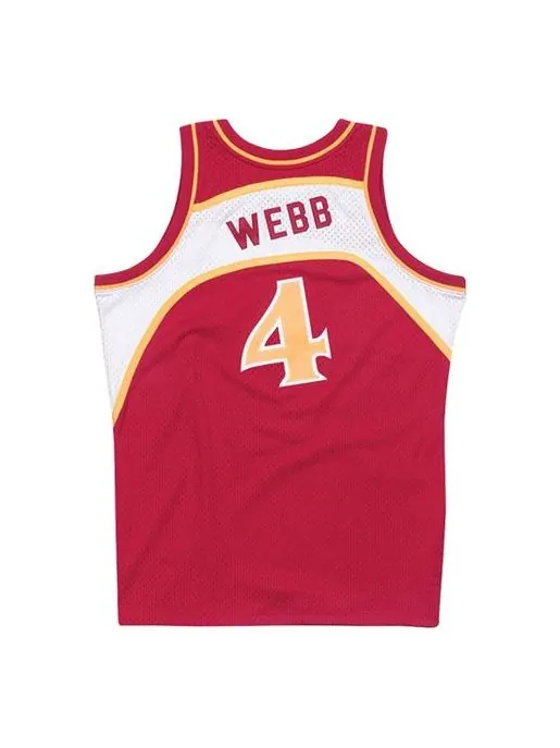 Баскетбольное джерси Mitchell & Ness NBA Swingman Jersey 'Atlanta Hawks - Spud Webb 1986-87' — изображение 1 из 1, красный