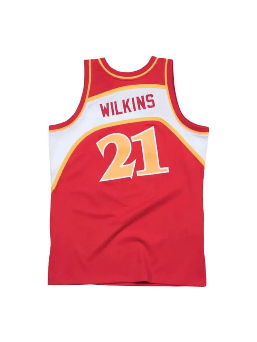 Джерси Mitchell & Ness x NBA Atlanta Hawks 1986-87 Road Swingman Jersey 'Dominique Wilkins 21' — изображение 2 из 2, красный