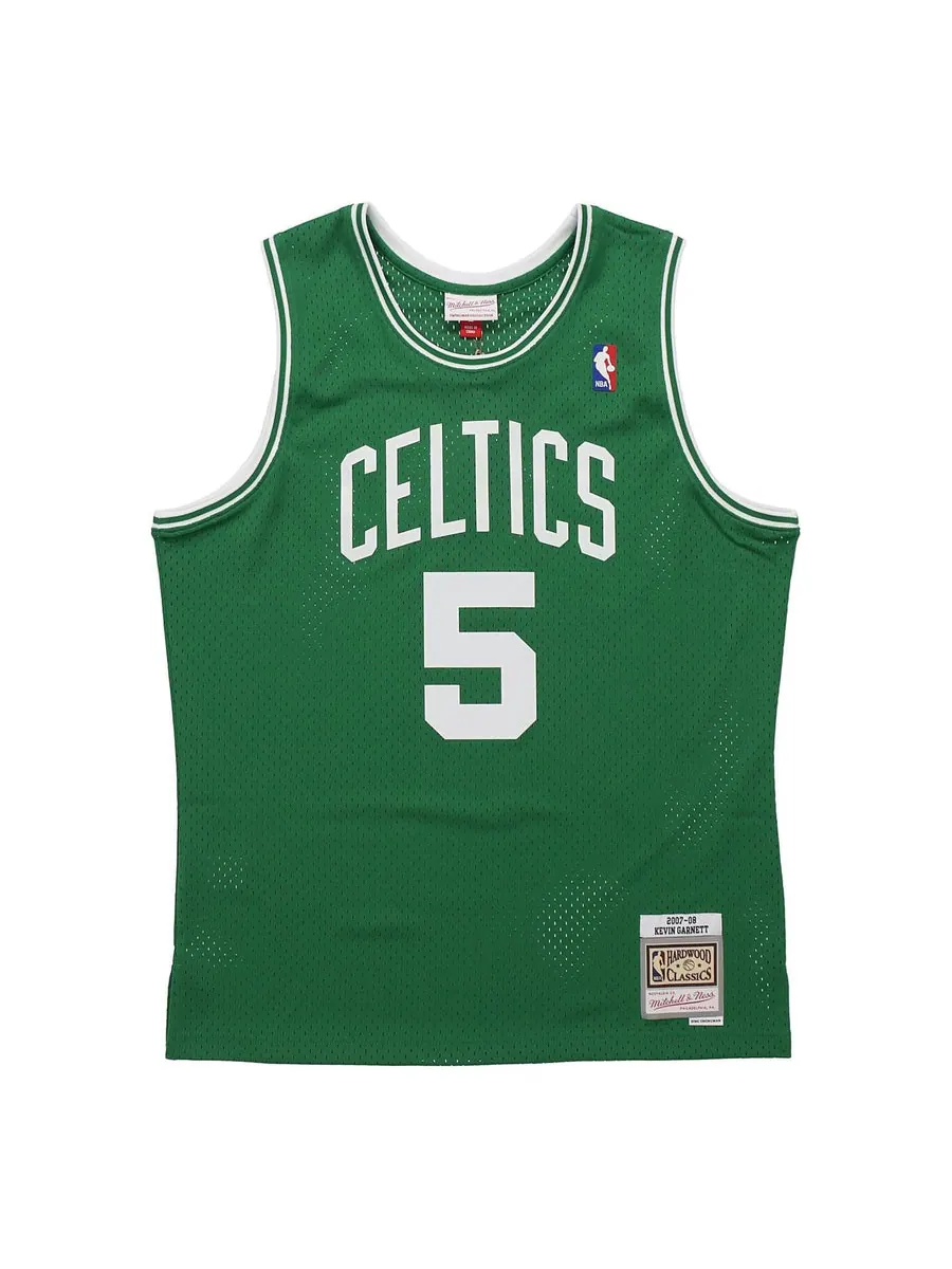 Джерси Mitchell & Ness x NBA Boston Celtics 2007-08 Road Swingman Jersey 'Kevin Garnett 5' — изображение 1 из 2, зеленый