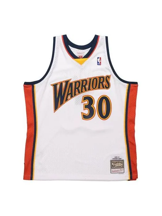 Баскетбольное джерси M&N G2 Swingman Warriors '0910 #30' Stephen Curry — изображение 1 из 4, белый