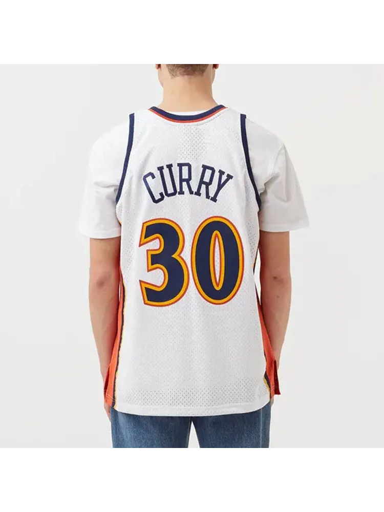 Баскетбольное джерси M&N G2 Swingman Warriors '0910 #30' Stephen Curry — изображение 4 из 4, белый