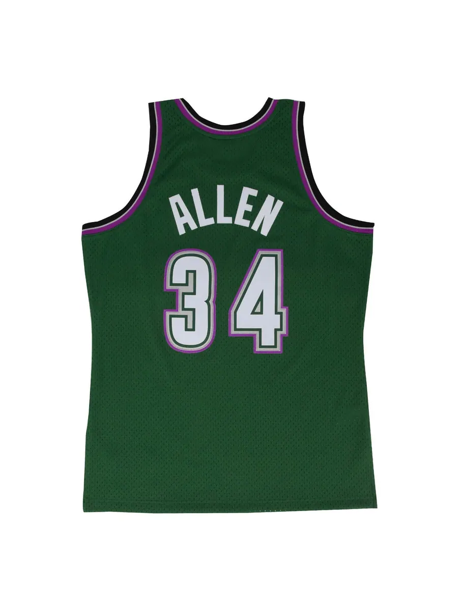 Джерси Mitchell & Ness NBA Ray Allen Milwaukee Bucks 1996/97 Swingman Jersey #34 — изображение 2 из 2, зеленый