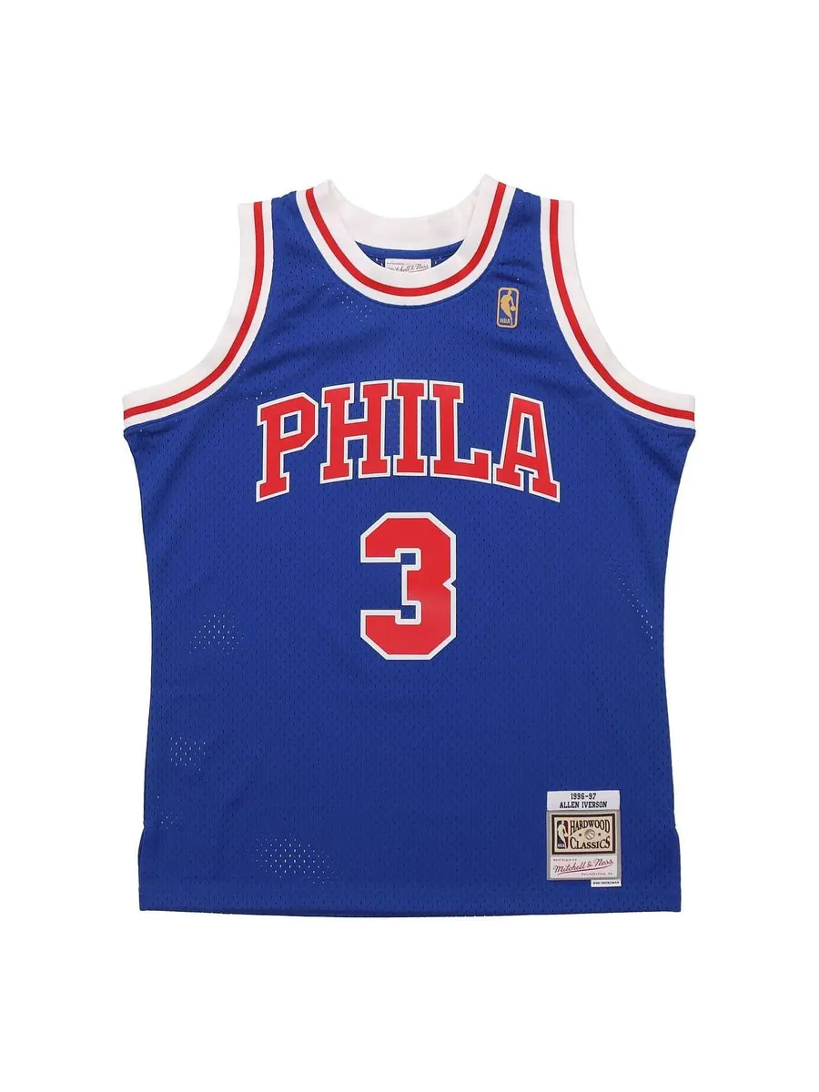 Джерси Mitchell & Ness x NBA Philadelphia 76ers 1996-97 Swingman Jersey 'Allen Iverson 3' — изображение 1 из 2, синий