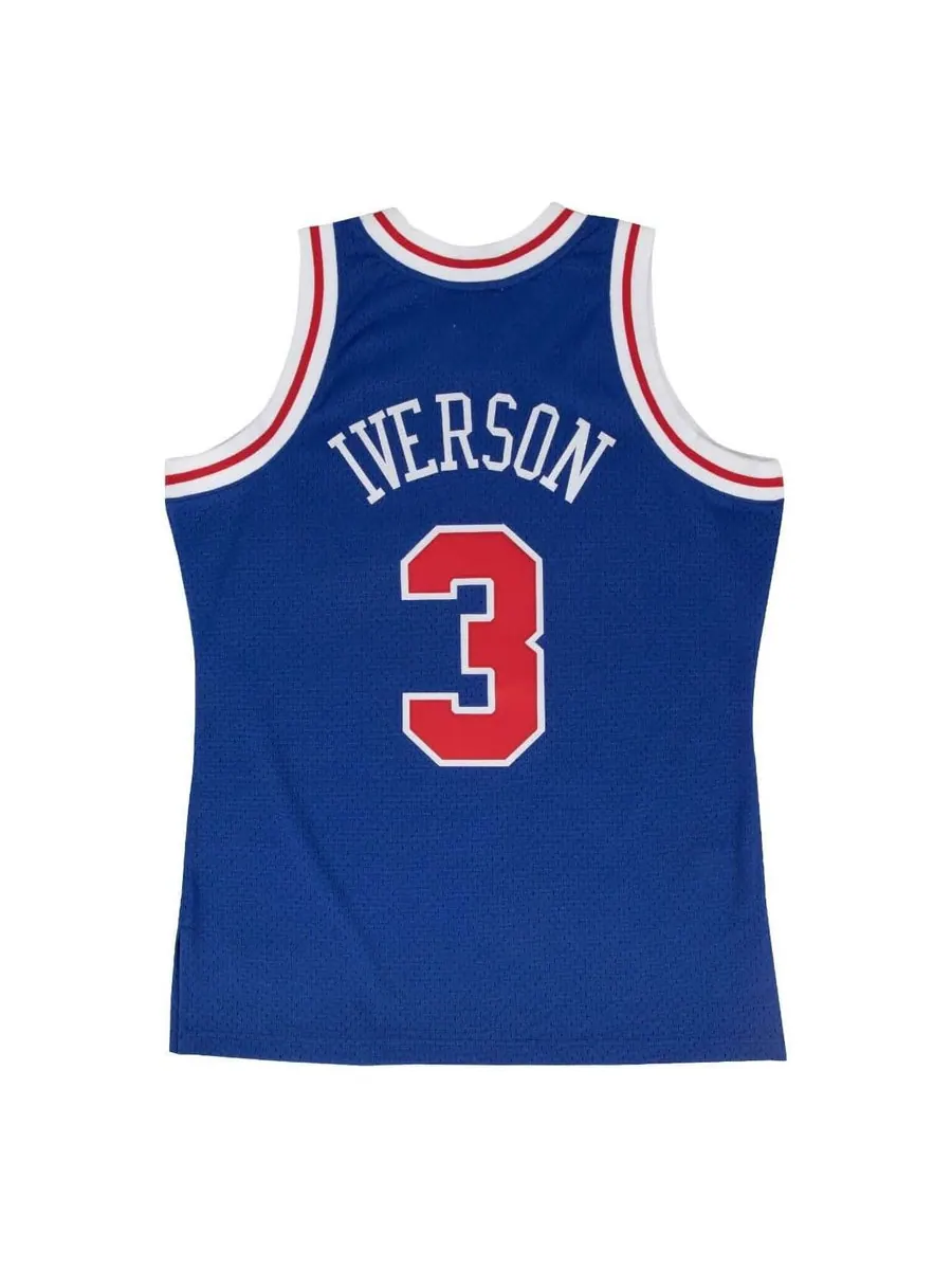 Джерси Mitchell & Ness x NBA Philadelphia 76ers 1996-97 Swingman Jersey 'Allen Iverson 3' — изображение 2 из 2, синий