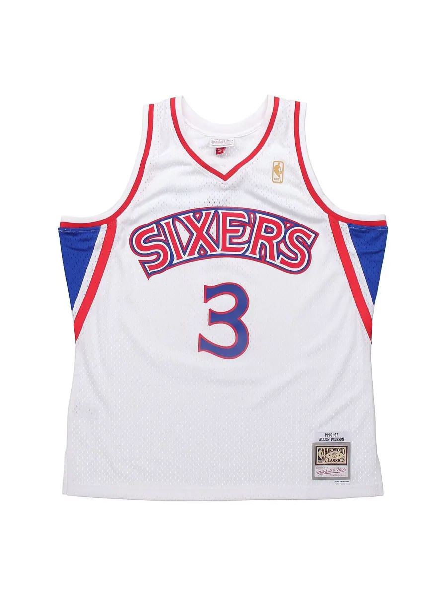 Джерси Mitchell & Ness x NBA Philadelphia 76ers 1996-97 Home Swingman Jersey 'Allen Iverson 3' — изображение 1 из 2, белый
