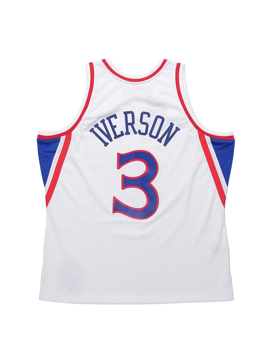 Джерси Mitchell & Ness x NBA Philadelphia 76ers 1996-97 Home Swingman Jersey 'Allen Iverson 3' — изображение 2 из 2, белый