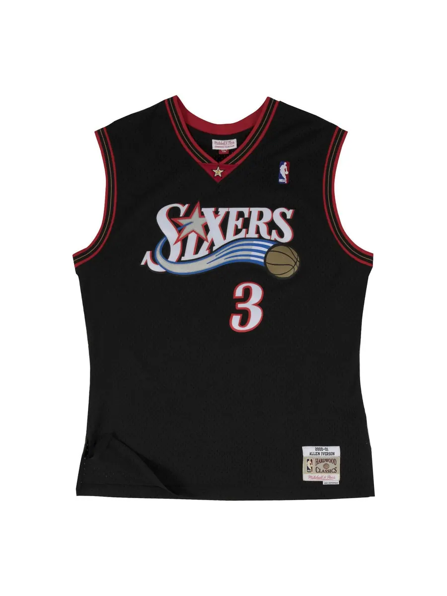 Джерси Mitchell & Ness NBA Swingman Jersey Philadelphia 76ers Road 2000-01 Allen Iverson 'Black' — изображение 1 из 2, черный