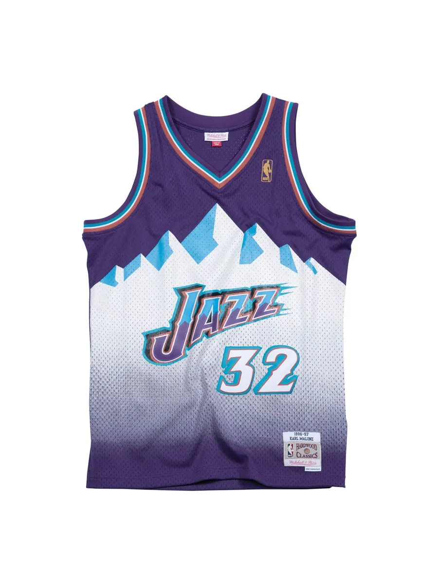 Джерси Mitchell & Ness x NBA Utah Jazz 1996-97 Road Swingman Jersey 'Karl Malone 32' — изображение 1 из 2, фиолетовый